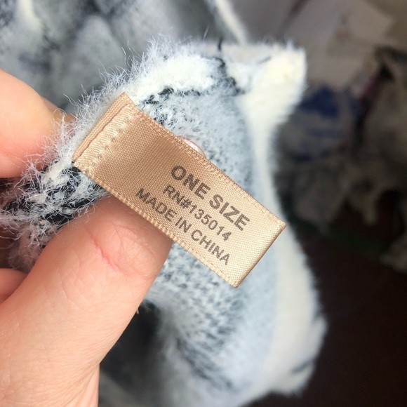 Chevron Boho Hooded Fuzzy Sweater Cardigan - Picture 4 of 7